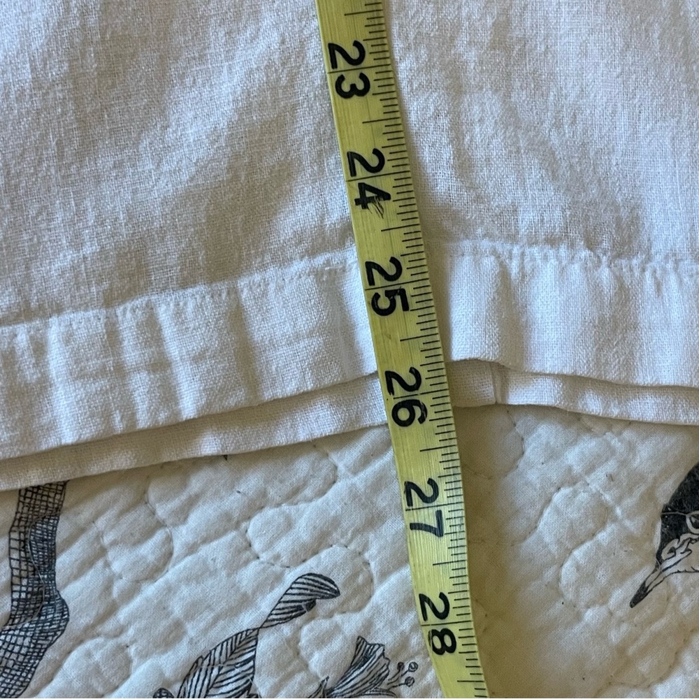 Women’s L old navy high waisted white linen pants elasticized drawstring waist - Picture 5 of 11